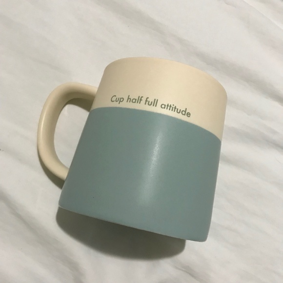 NEW Indigo Cup Half Full Attitude Mug - Picture 5 of 5
